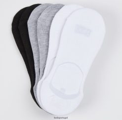 Keds 6 unidades de meias clássicas com forro de tênis H86LJ4216 bunda cinza