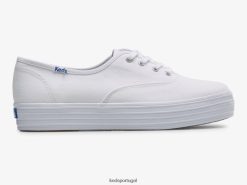 Keds o tênis de lona com plataforma H86LJ487 branco