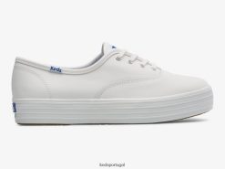 Keds o tênis plataforma de couro H86LJ4101 branco