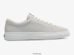 Keds tênis alley camurça deboss H86LJ4198 cinza claro