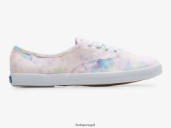 Keds tênis campeão com estampa abstrata H86LJ4159 rosa