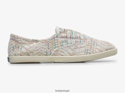Keds tênis chillax tecido natural tecido slip on H86LJ463 multi branco