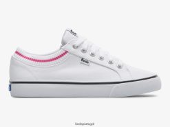 Keds tênis com gola jump kick rib H86LJ4192 rosa branco