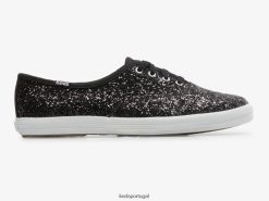 Keds tênis de celebração campeão glitter H86LJ4103 preto