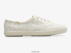 Keds tênis de celebração campeão glitter H86LJ4104 creme