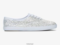 Keds tênis de celebração campeão glitter H86LJ4107 branco