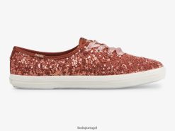 Keds tênis de celebração de lantejoulas campeão H86LJ4188 Sienna queimado