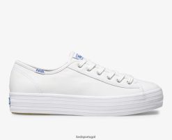 Keds tênis de couro triple kick H86LJ4134 branco
