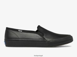 Keds tênis de dois andares em couro H86LJ429 preto