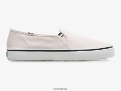 Keds tênis de lona de dois andares com slip on H86LJ466 é rosa
