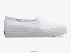 Keds tênis de lona triplo decker H86LJ440 branco