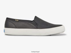Keds tênis double decker com relevo em couro H86LJ424 preto