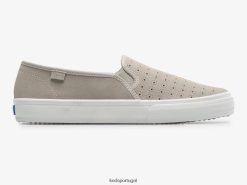 Keds tênis double decker perf camurça slip on H86LJ468 cinza