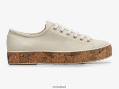 Keds tênis foxing de cortiça triple kick H86LJ4166 natural