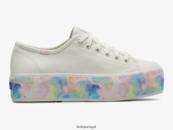 Keds tênis foxing floral abstrato triplo H86LJ4172 multi branco
