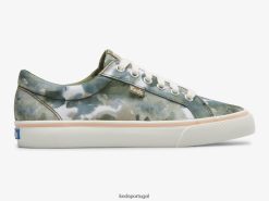 Keds tênis jump kick lona com estampa floral abstrata H86LJ4168 Oliva