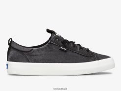 Keds tênis lavável em lona kickback H86LJ433 preto