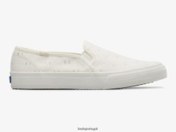 Keds tênis slip on têxtil de dois andares H86LJ470 ouro branco