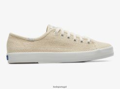 Keds tênis têxtil metálico kickstart H86LJ4175 prata natural