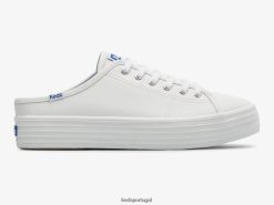 Keds tênis triple kick mule de couro H86LJ446 branco