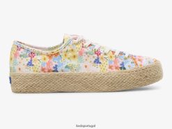 Keds x Rifle Paper Co. chute triplo juta margaux H86LJ4177 multi branco